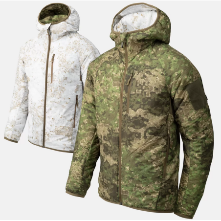 Kurtka dwustronna Wolfhound Hoodie - Helikon -  Pencott Wildwood / Pencott Snowdrift