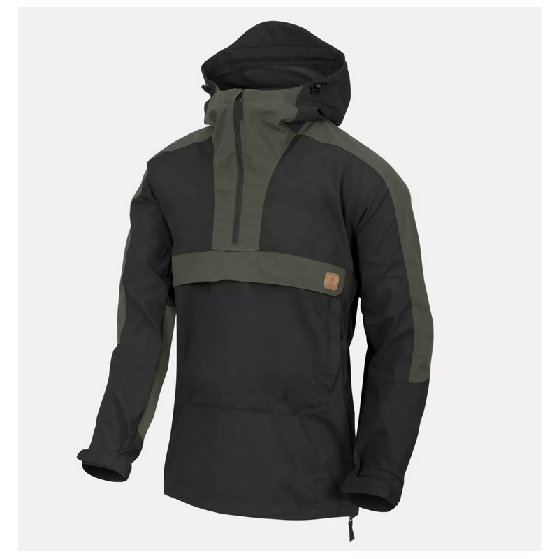 Kurtka Anorak Woodsman - Helikon - Czarna / Taiga Green