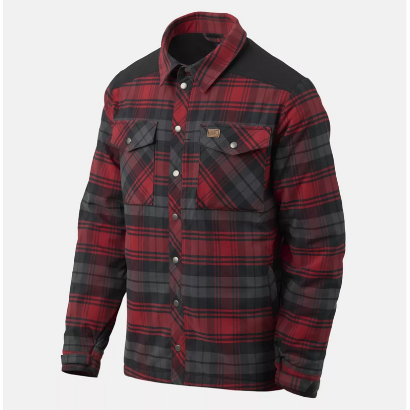 Koszula zimowa Warden - Helikon -  Slate Crimson Plaid
