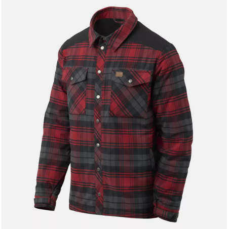 Koszula zimowa Warden - Helikon -  Slate Crimson Plaid