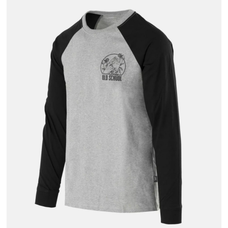 T-shirt Long Sleeve (Old School) - Helikon - Mid Grey Melange