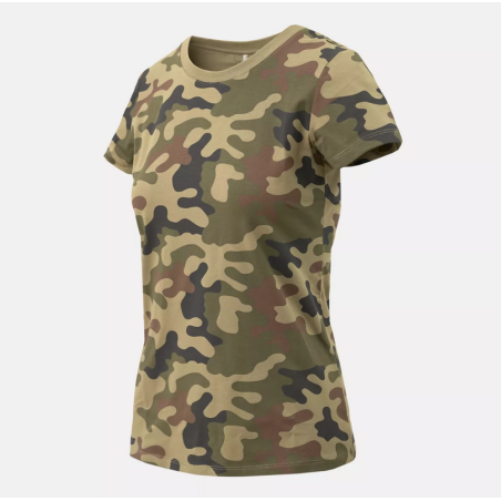 T-shirt damski Slim Organic - Organic Stretch Cotton - Helikon - PL Woodland