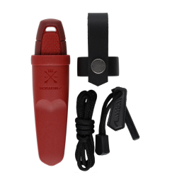 Nóż Morakniv Eldris czerwony z zestawem Neck Knife stal nierdzewna