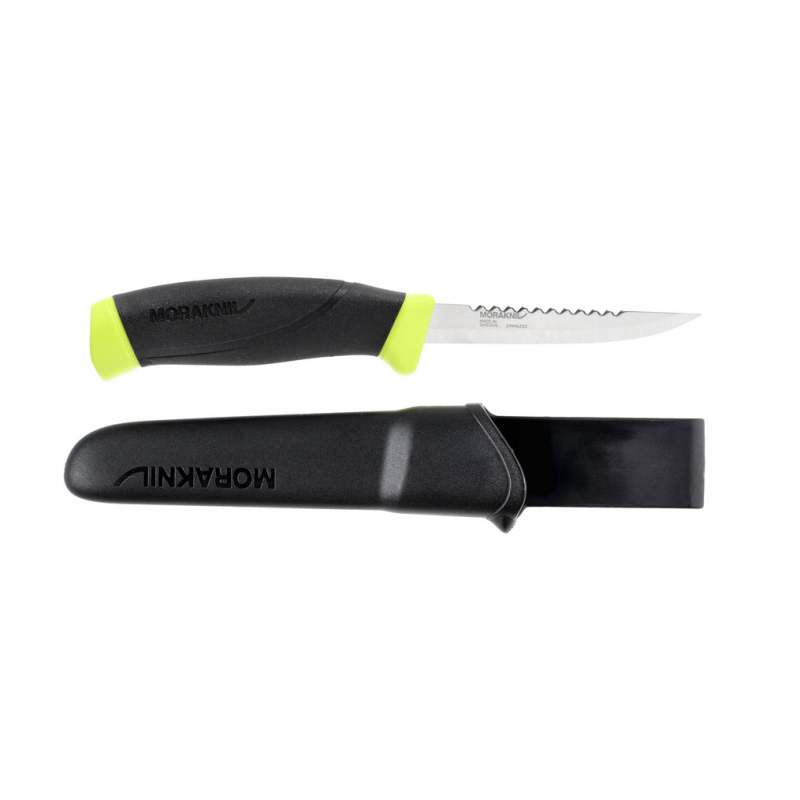 Nóż Morakniv Fishing Comfort Scaler 098 z ząbkami stal nierdzewna