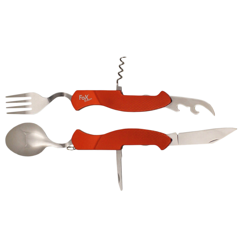 Niezbędnik Fox Outdoor 6-częściowy składany czerwony