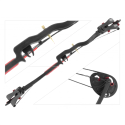 Łuk bloczkowy dla dzieci i młodzieży Poe Lang Buster 15-22 lb 25" czarny