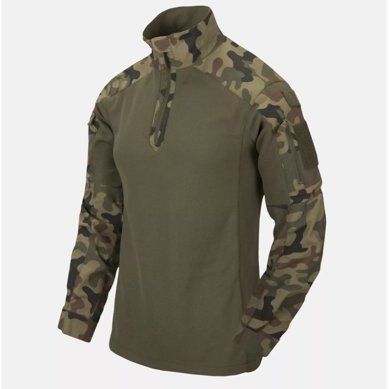 MCDU Combat Shirt - NyCo Ripstop - Helikon -  PL Woodland / Olive Green