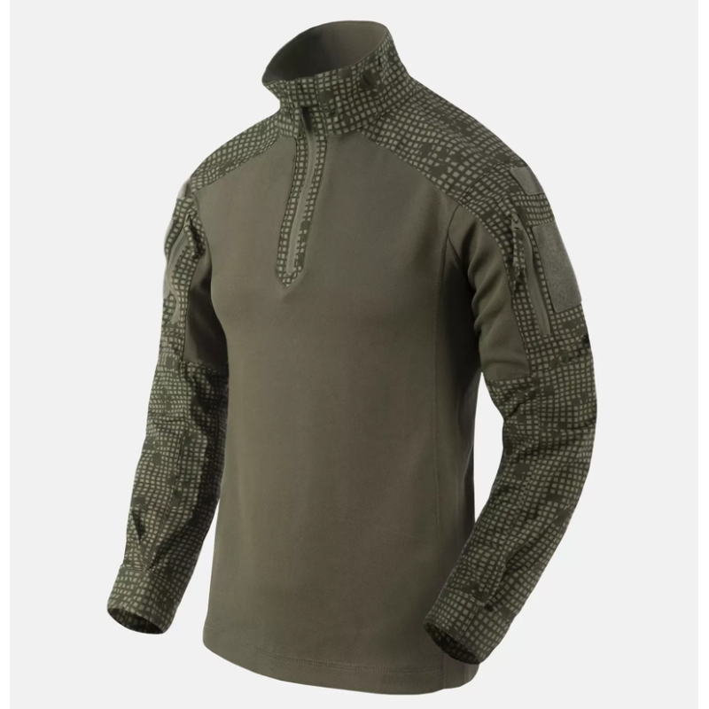MCDU Combat Shirt - PolyCotton Stretch Ripstop - Helikon - Desert Night Camo / Olive Green