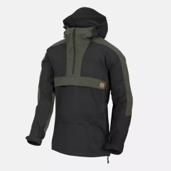 Kurtka Anorak Woodsman - Helikon - Czarna / Taiga Green
