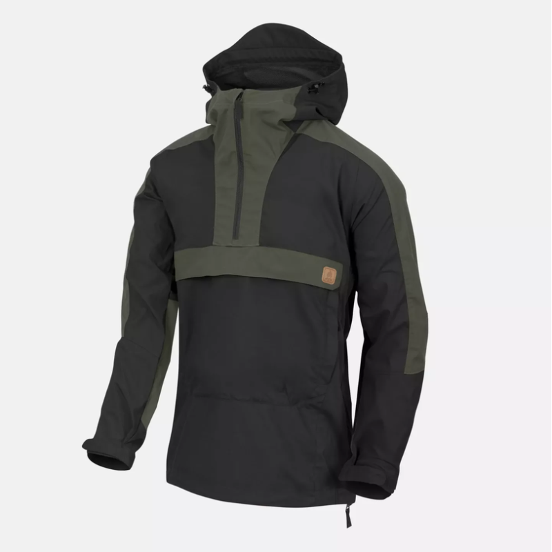 Kurtka Anorak Woodsman - Helikon - Czarna / Taiga Green