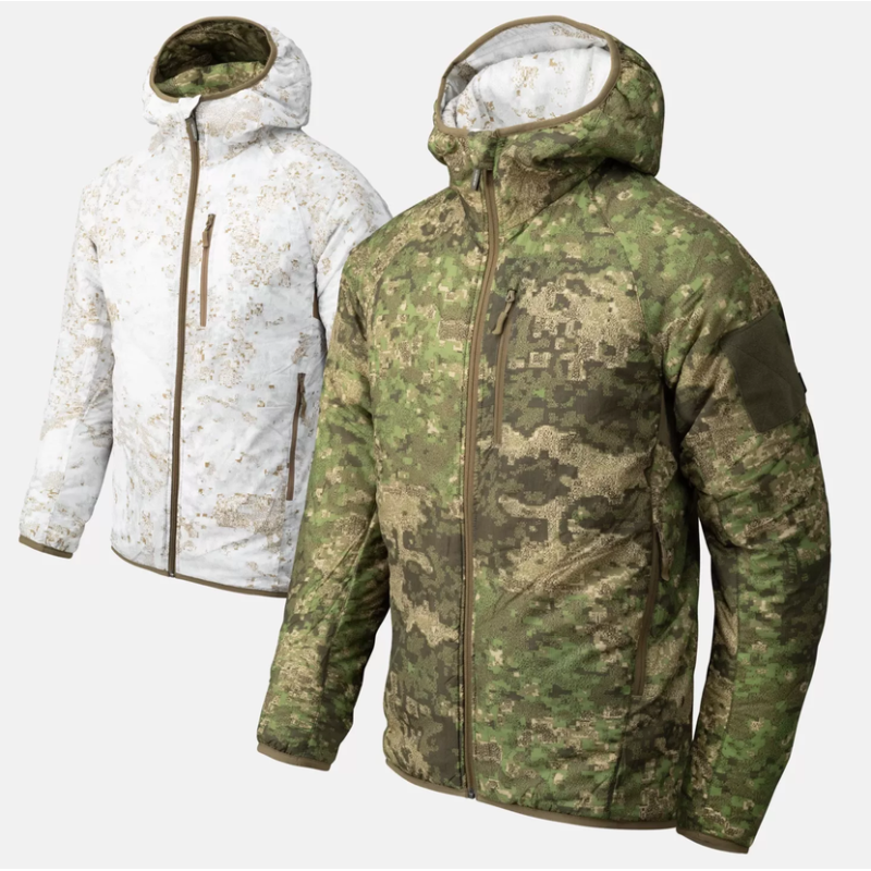 Kurtka dwustronna Wolfhound Hoodie - Helikon -  Pencott Wildwood / Pencott Snowdrift