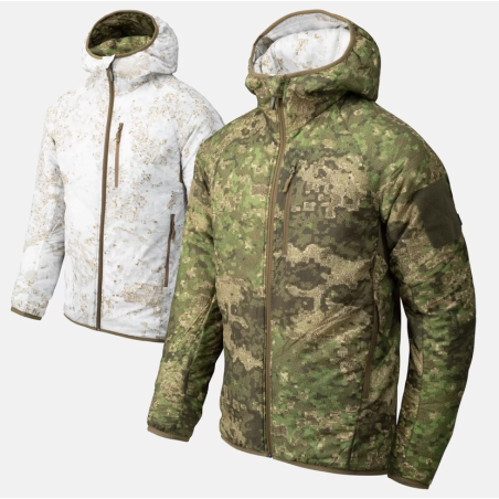 Kurtka dwustronna Wolfhound Hoodie - Helikon -  Pencott Wildwood / Pencott Snowdrift