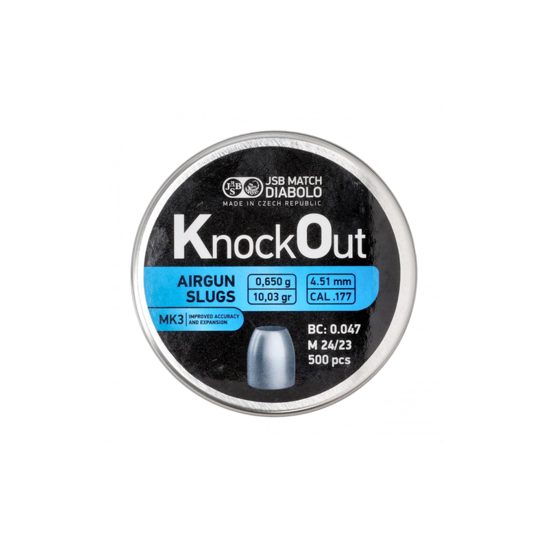 Śrut diabolo JSB KnockOut Slugs MK3 4,51 mm 500 szt.