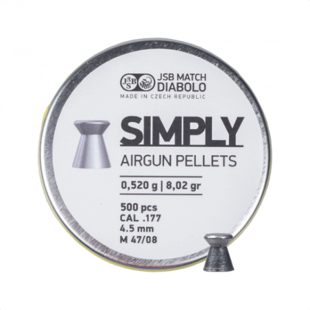 Śrut diabolo JSB Simply 4,5 mm 500 szt. 0,520 g