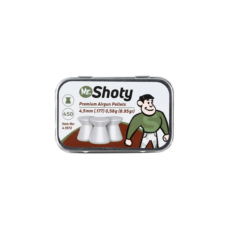 Śrut płaski Mr. Shoty 4,5 mm 0,58 g 450 szt.