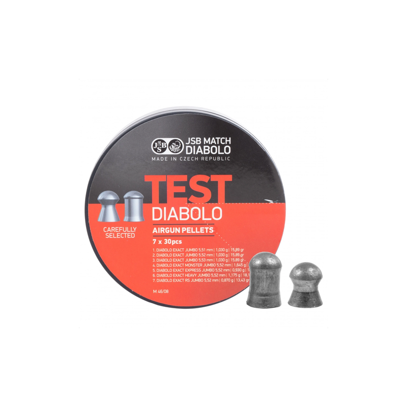 Śrut diabolo JSB Exact Tester Jumbo 5,5 mm 210 szt.