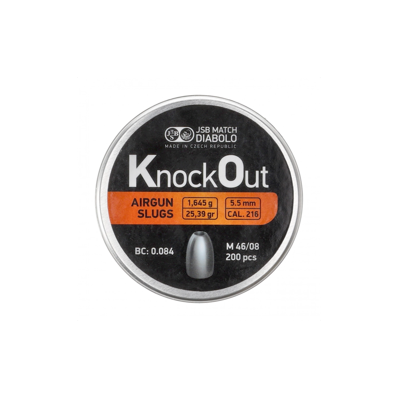 Śrut diabolo JSB KnockOut Slugs 5,5 mm 200 szt.