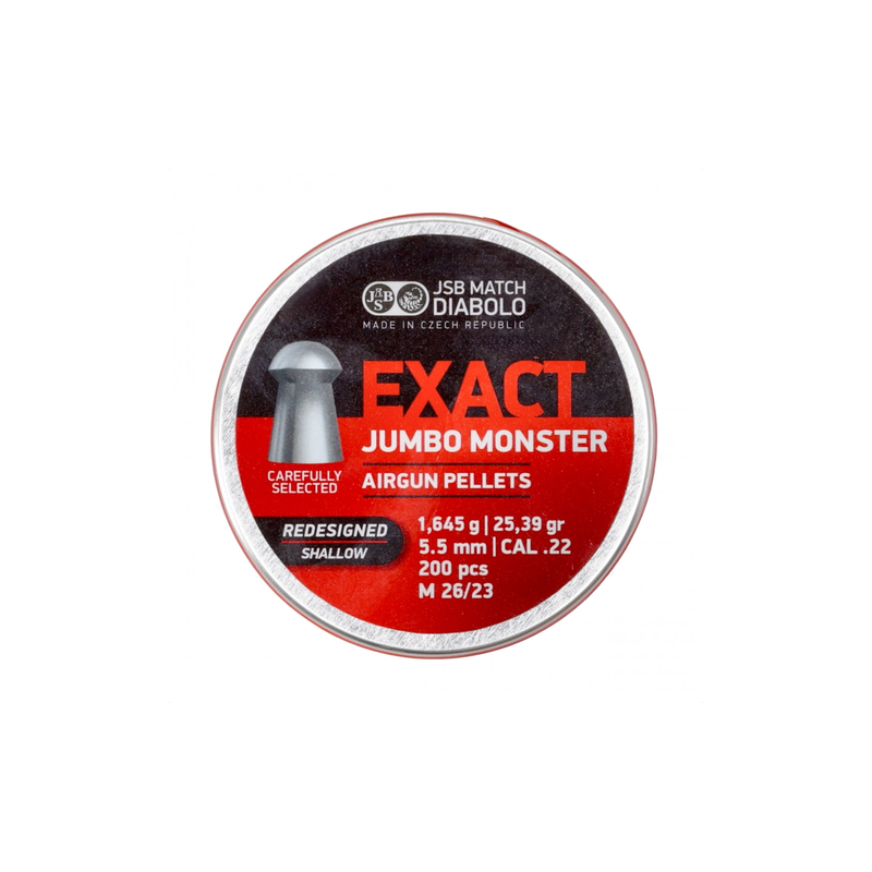 Śrut diabolo JSB Exact Jumbo Monster Redesigned Shallow 200 szt.
