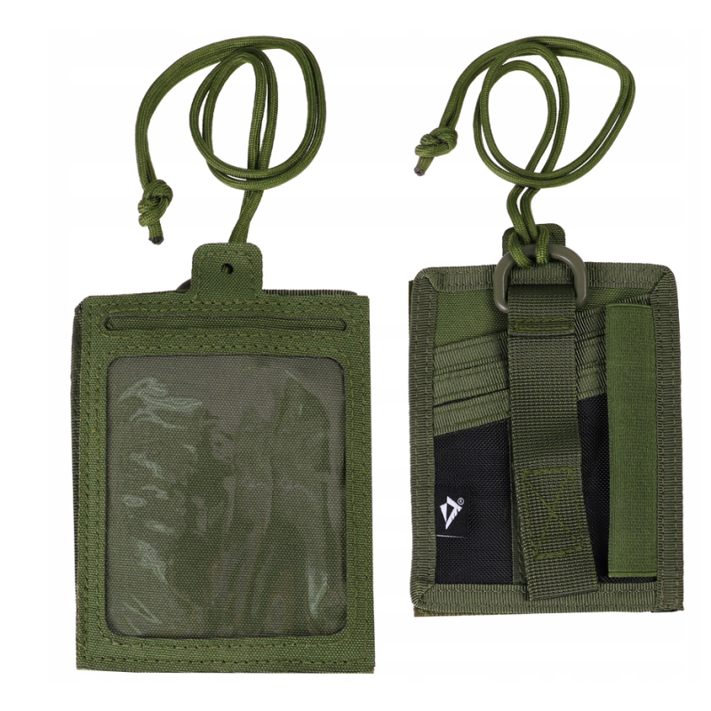 Etui na Dokumenty DUC Pokrowiec na Identyfikator Dowód Rzep Black Olive