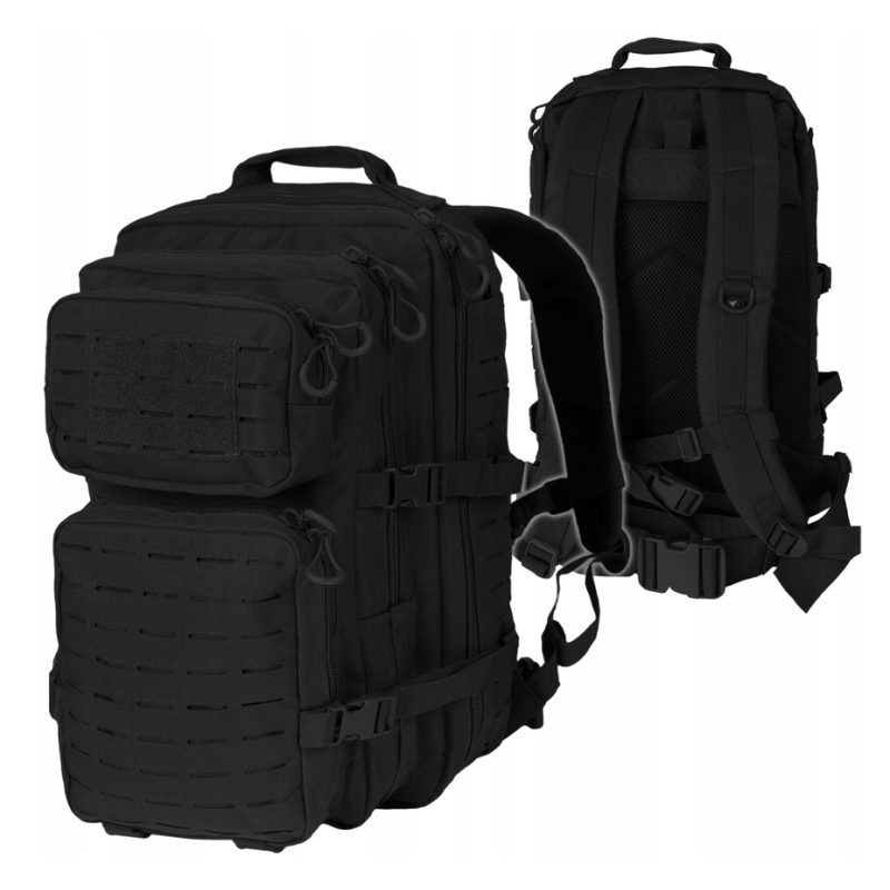 Plecak wojskowy turystyczny DOMINATOR Warrior laser cut 36L czarny