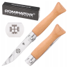 Nóż składany myśliwski kozik DUC Beech Wood Clip-Point drewno Buk Ręce Boga