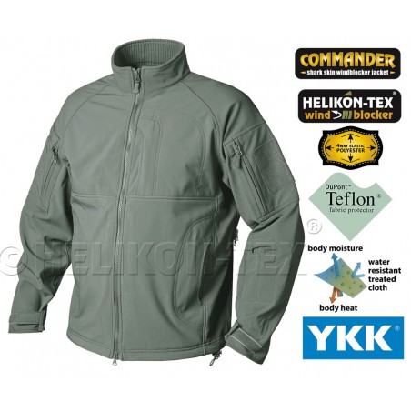 Softshell COMMANDER Jacket - HELIKON - Foliage Green