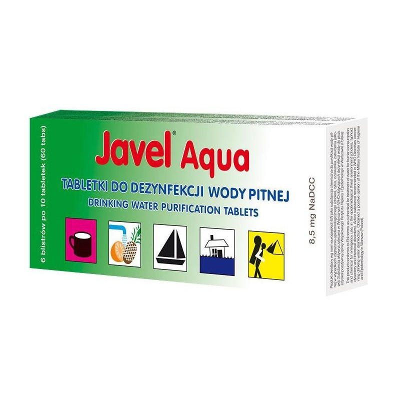 Tabletki do dezynfekcji wody JAVEL AQUA 20 szt